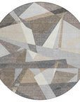 LOOMLAN Rugs Contoure Brown Washable Indoor-Outdoor Rug