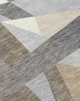 LOOMLAN Rugs Contoure Brown Washable Indoor-Outdoor Rug