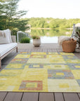 LOOMLAN Rugs Cora Gold Washable Indoor-Outdoor Rug