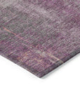LOOMLAN Rugs Coralia Purple Washable Indoor-Outdoor Rug