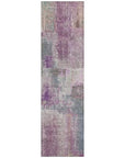LOOMLAN Rugs Coralia Purple Washable Indoor-Outdoor Rug