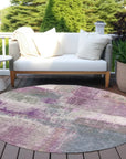 LOOMLAN Rugs Coralia Purple Washable Indoor-Outdoor Rug