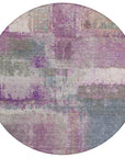 LOOMLAN Rugs Coralia Purple Washable Indoor-Outdoor Rug