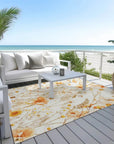 LOOMLAN Rugs Cordela Ivory Washable Indoor-Outdoor Rug