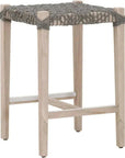 Costa Outdoor Counter Stool Teak Wood Performance Rope - LOOMLAN - Essentials For Living - Outdoor Counter Stools