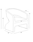 SUNPAN Cura Concrete Black Outdoor Lounge Chair