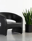 SUNPAN Cura Concrete Black Outdoor Lounge Chair
