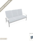 Cushions: Belle Isle Cushion Three Seater Curved Arm Sofa Replacement Cushion Set (cushions only)