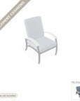 Cushions: Belle Isle Cushion Aluminum Frame Arm Chair Replacement Cushion Set (cushions only)
