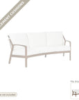 Cushions: Castelle Berkeley Crescent Curved Outdoor Couch Deep Replacement Cushion Set (cushions only)