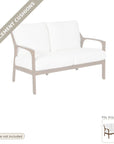 Cushions: Castelle Berkeley Outdoor Loveseat Replacement Cushion Set (cushions only)