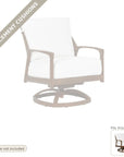 Cushions: Castelle Berkeley Lounge Outdoor Swivel Chair Made USA Replacement Cushion Set (cushions only)