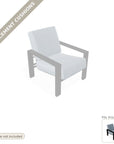 Cushions: Larssen Deep Cushion Modern Arm Chair Replacement Cushion Set (cushions only)