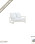 Cushions: Leeward Deep Seat Loveseat with Independent Hidden Motion Replacement Cushion Set (cushions only)