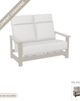 Cushions: Leeward Deep Seat High Back Hidden Motion Loveseat Replacement Cushion Set (cushions only)