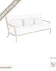Cushions: Nicoya Cushioned Deep Seating 3 Seater Sofa Replacement Cushion Set (cushions only)