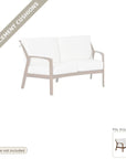 Cushions: Castelle Berkeley Crescent Curved Outdoor Loveseat Deep Replacement Cushion Set (cushions only)