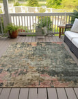 Danira Green Washable Indoor - Outdoor Rug - LOOMLAN - LOOMLAN Rugs - Outdoor Rugs
