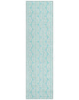 LOOMLAN Rugs Darya Teal Washable Indoor-Outdoor Rug