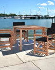 Del Ray 5 - Piece Square Teak Outdoor Dining Set - LOOMLAN - HiTeak - Outdoor Dining Sets