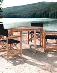 Del Ray 5 - Piece Square Teak Outdoor Dining Set - LOOMLAN - HiTeak - Outdoor Dining Sets