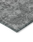 LOOMLAN Rugs Delaura Gray Washable Indoor-Outdoor Rug