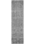 LOOMLAN Rugs Delaura Gray Washable Indoor-Outdoor Rug