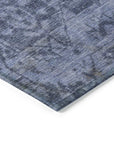 LOOMLAN Rugs Delaura Navy Washable Indoor-Outdoor Rug
