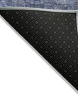 LOOMLAN Rugs Delaura Navy Washable Indoor-Outdoor Rug