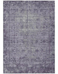 LOOMLAN Rugs Delaura Purple Washable Indoor-Outdoor Rug