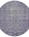LOOMLAN Rugs Delaura Purple Washable Indoor-Outdoor Rug