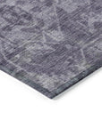LOOMLAN Rugs Delaura Purple Washable Indoor-Outdoor Rug