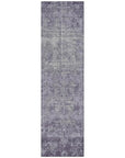 LOOMLAN Rugs Delaura Purple Washable Indoor-Outdoor Rug