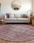 LOOMLAN Rugs Delaura Red Washable Indoor-Outdoor Rug