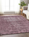 LOOMLAN Rugs Delaura Red Washable Indoor-Outdoor Rug