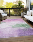 LOOMLAN Rugs Delisah Purple Washable Indoor-Outdoor Rug