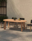 Delta Oval Teak Outdoor Dining Table - LOOMLAN - Moe's Home - Outdoor Dining Tables