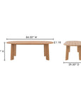 Delta Oval Teak Outdoor Dining Table - LOOMLAN - Moe's Home - Outdoor Dining Tables