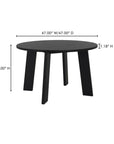 Delta Teak Round Outdoor Dining Table - LOOMLAN - Moe's Home - Outdoor Dining Tables