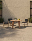 Delta Teak Round Outdoor Dining Table - LOOMLAN - Moe's Home - Outdoor Dining Tables