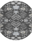 LOOMLAN Rugs Doris Charcoal Washable Indoor-Outdoor Rug