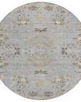LOOMLAN Rugs Doris Gray Washable Indoor-Outdoor Rug