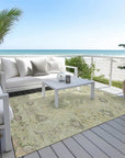 LOOMLAN Rugs Doris Green Washable Indoor-Outdoor Rug