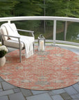 LOOMLAN Rugs Doris Orange Washable Indoor-Outdoor Rug