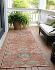 LOOMLAN Rugs Doris Orange Washable Indoor-Outdoor Rug