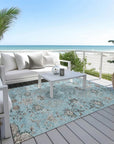 LOOMLAN Rugs Doris Sky Washable Indoor-Outdoor Rug