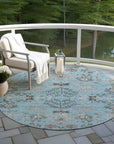 LOOMLAN Rugs Doris Sky Washable Indoor-Outdoor Rug
