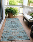 LOOMLAN Rugs Doris Sky Washable Indoor-Outdoor Rug