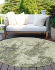 LOOMLAN Rugs Ebonelle Green Washable Indoor-Outdoor Rug