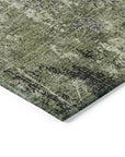 LOOMLAN Rugs Ebonelle Green Washable Indoor-Outdoor Rug